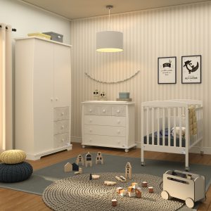 קולקציית ריהוט לחדרי תינוקות של סגל בייבי - חדר ג'יה סט שלם של מיטה, שידה וארון