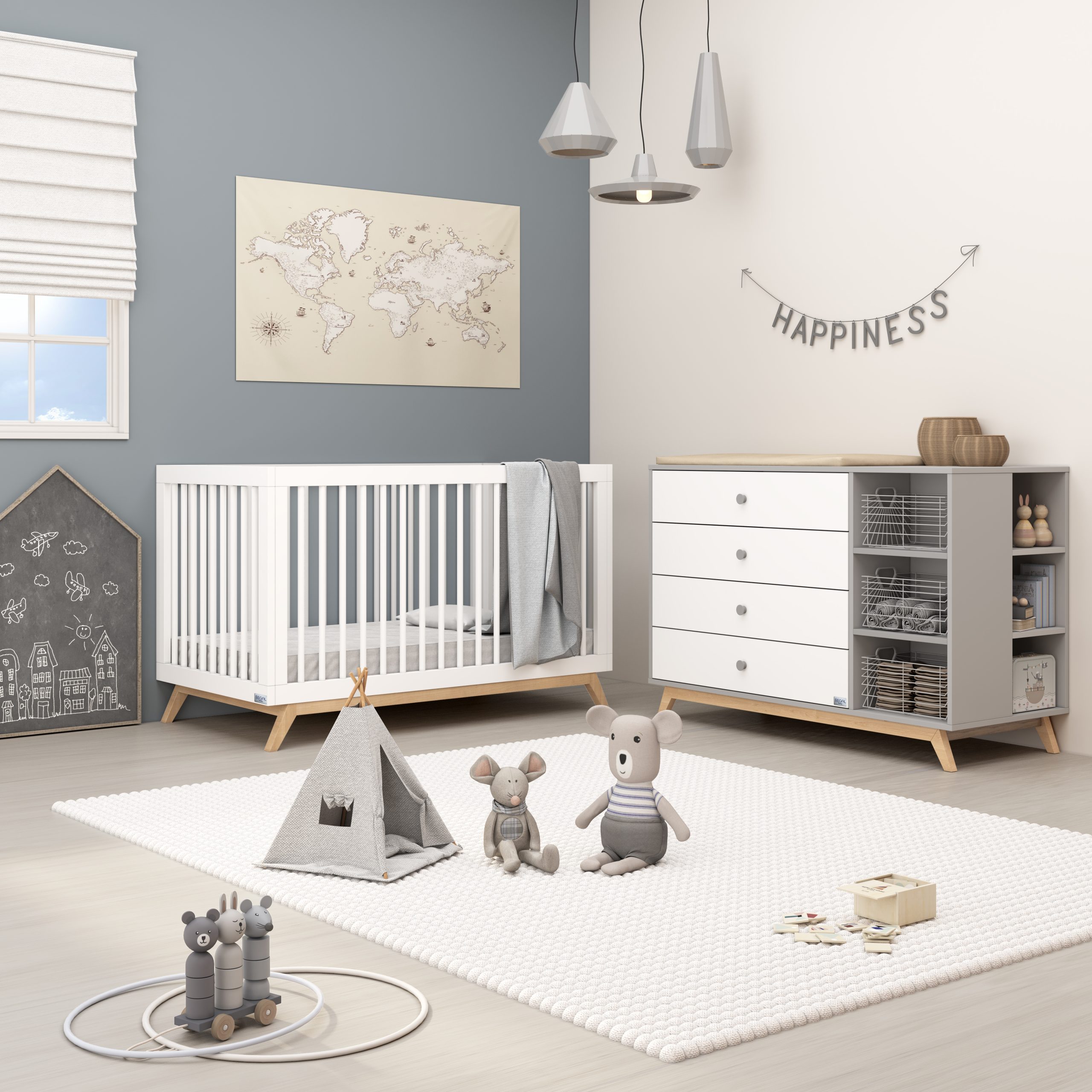 חדר שובל מתאים להורים שמחפשים עיצוב חדר לתינוק עם אפשרויות אחסון נרחבות