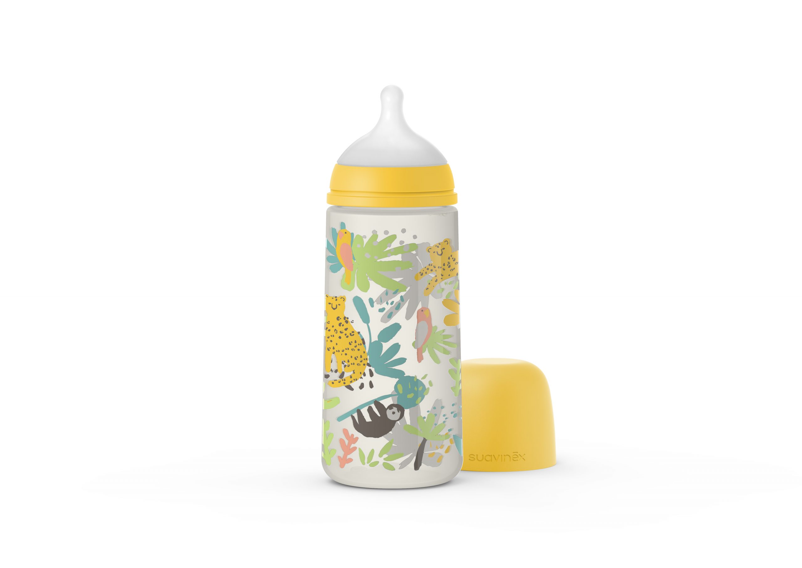 בקבוק לתינוק 360 מל JUNGLE פיז' חדש - צהוב 307092