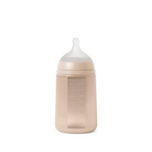 בקבוק לתינוק פטמת אנטי קוליק מסיליקון נפח 240 מ"ל סדרת essence ורוד