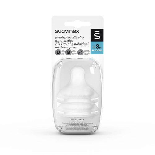 זוג פטמות סיליקון לבקבוק Sx Pro - מידה 3+