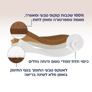 STELO מזרן נושם לתינוק 127X63