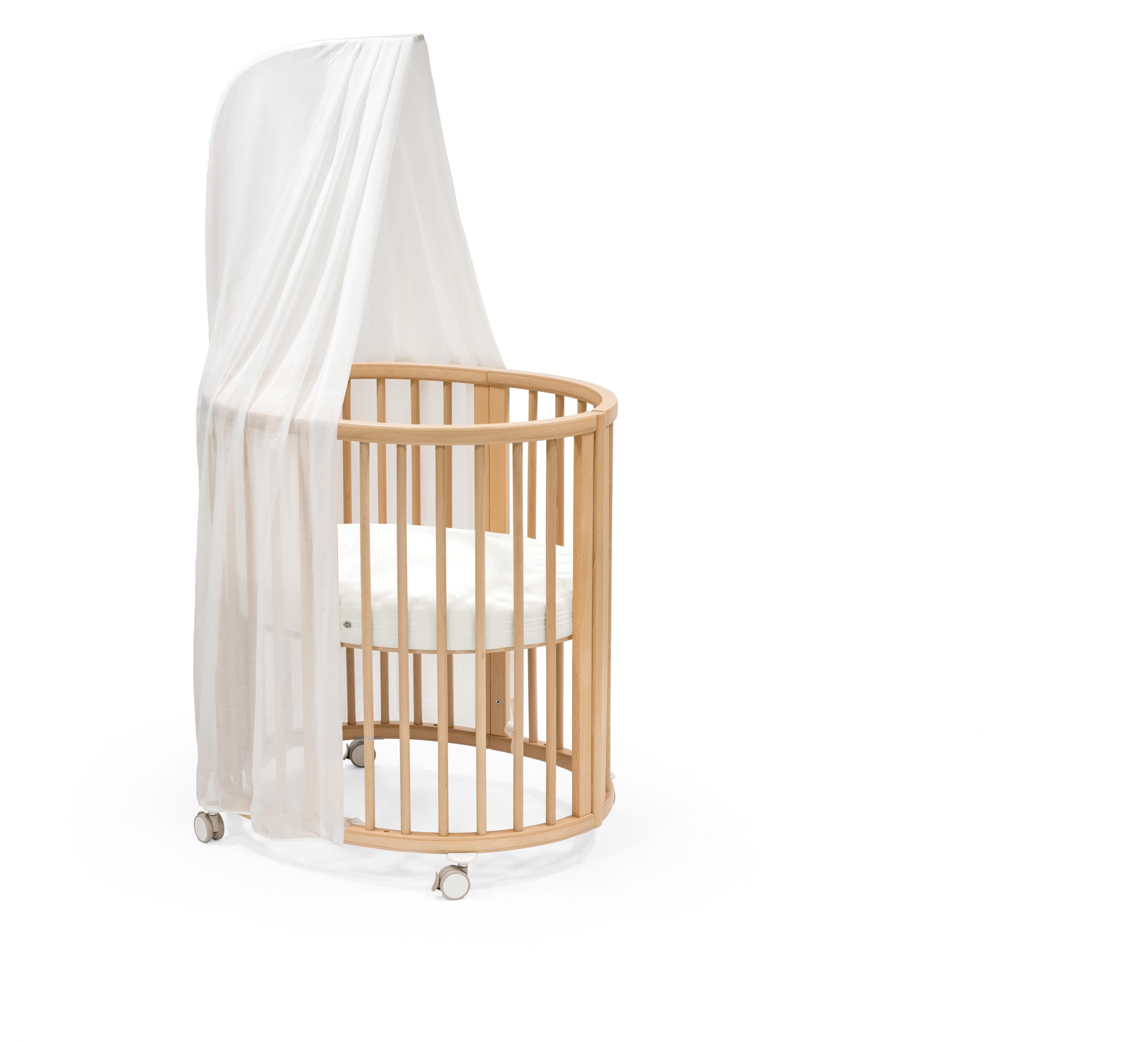 Stokke® Sleepi Mini, Natural. With Mattress and Canopy.